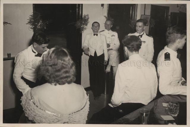 Mike Gorrie at a dance at the Naval Base, Seletar