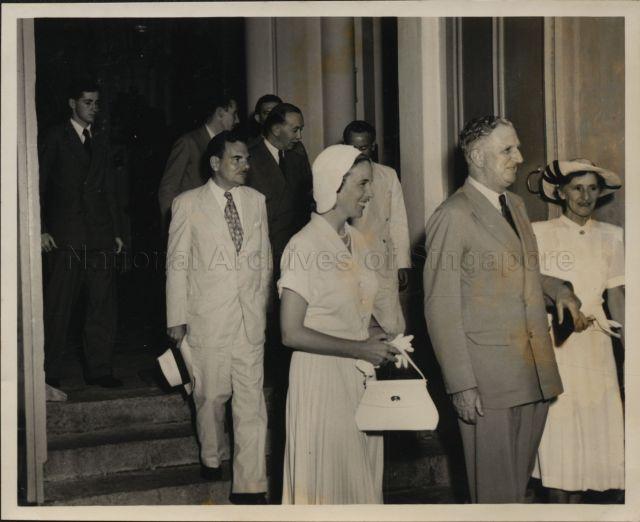 The visit to Singapore of Thomas Dewey, Governor of New York State, USA.