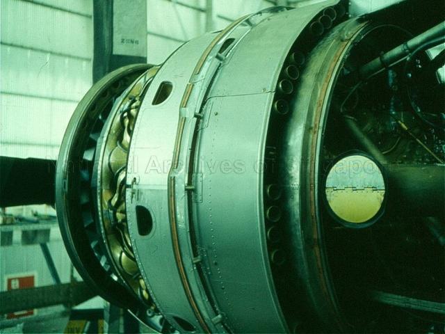 Photograph of aircraft engine, Bristol Centaurus 273, for a Blackburn Beverley C1. aircraft