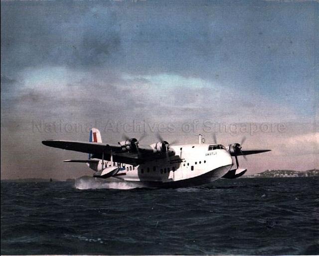 Photograph of Short S-30 Empire class flying boat, ZK-AMC, 'Awarua'