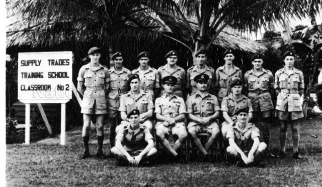 Group photograph of Royal Air Force (RAF) personnel from Supplies Trades Training School Classroom No. 2