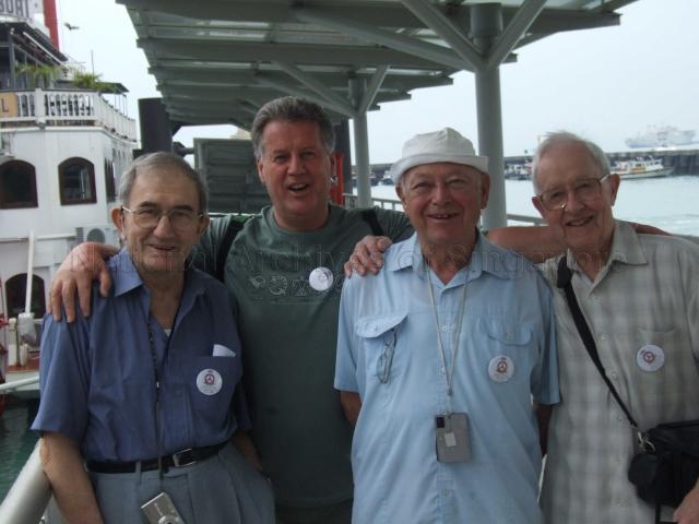Group photograph of (from left) Paddy, Les, Fred West and Arthur Davey