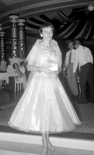 Photograph of a lady from Women's Royal Air Force (WRAF) taken during the Christmas Dinner and Dance held at Sea View Hotel