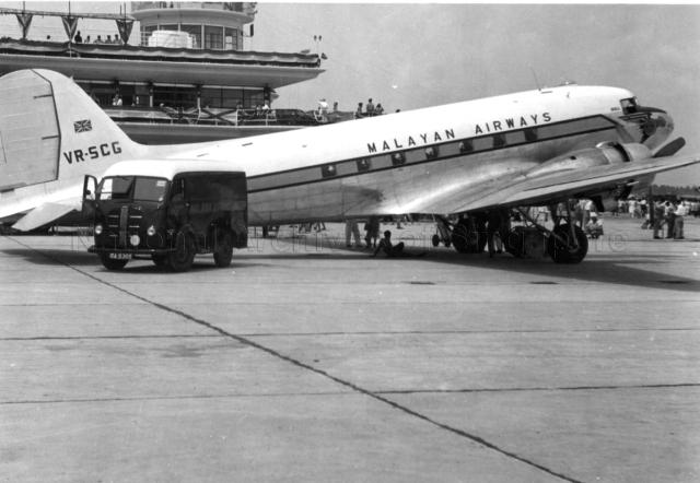 Photograph of Malayan Airways DC3 aircraft, VR-SCG