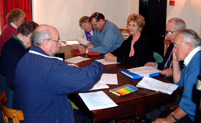 Photograph of Royal Air Force Seletar Association (RAFSA) Committee meeting in session