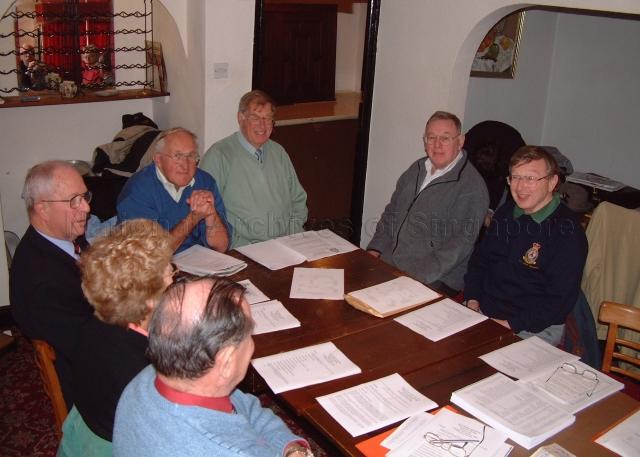 Photograph of Royal Air Force Seletar Association (RAFSA) Committee meeting in session
