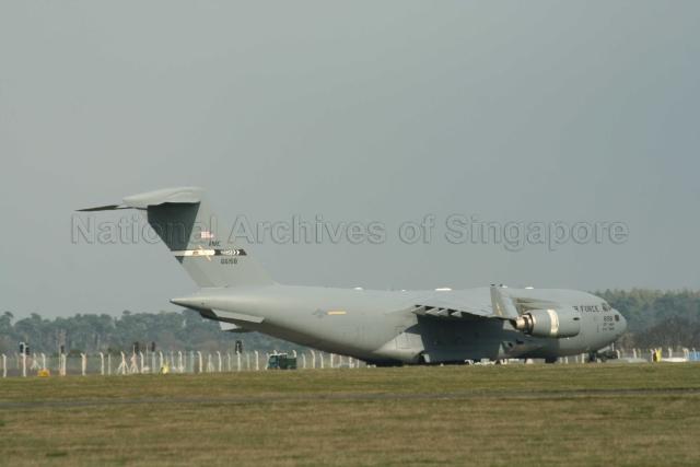 Photograph of Air Mobility Command (AMC) Boeing C-17 Globemaster III, 66158, at RAF Mildenhall, U.K.