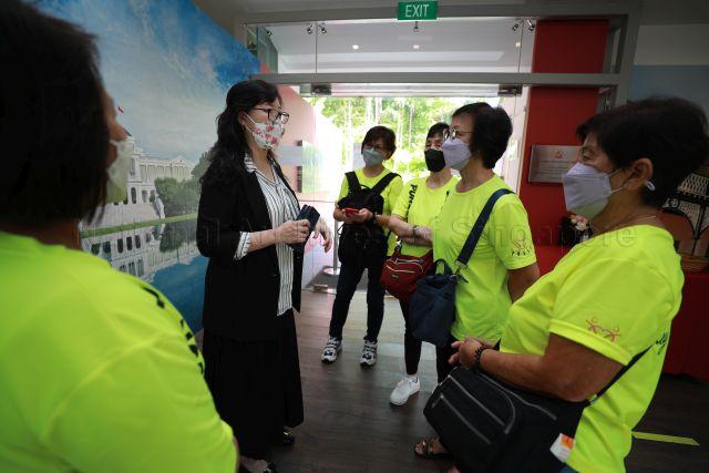 Taken at: First tour of the Istana Heritage Gallery (IGH) at the Istana Park Pictured: Volunteer guide Rusanna Jingga