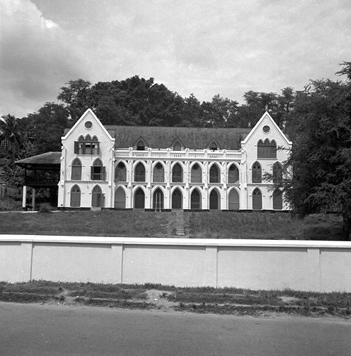 Sands House at Armenian Street. Formerly known as St. Andrew's House, it served as the Singapore Scouts' Headquarters from 1950-1959 and was named after Frank Cooper Sands, former Commissioner of Scouts and founder of the Scouting movement in Malaya.