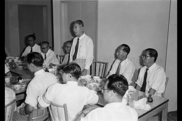 President of the Chinese Young Men's Christian Association (YMCA) Dr Chen Su Lan speaking during opening of new restaurant at YMCA Building