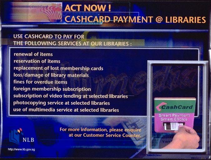 Cashcard payment @Libraries