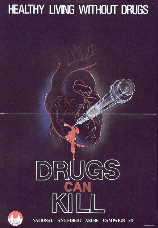 Healthy living without drugs . Drugs can kill