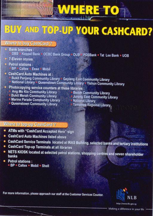 Where to buy and top-up your cashcard?