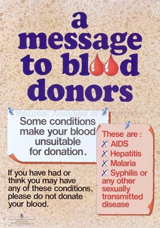 A Message To Blood Donors.