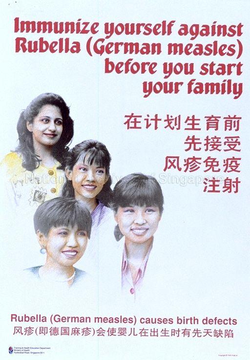 Immunize Yourself Against Rubella (German Measles) Before You Start Your Family * Rubella (German Measles) Causes Birth Defects (Text in Chinese)