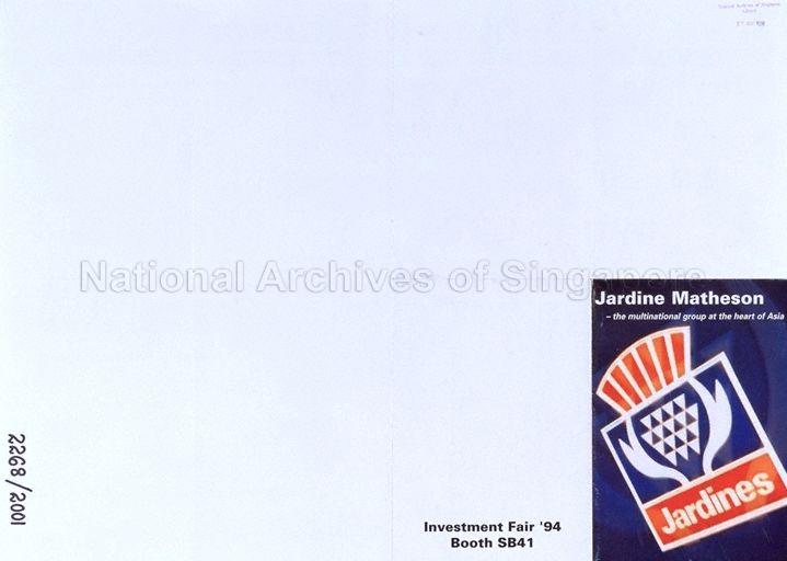Jardine Matheson * The Multinational Group At The Heart Of Asia * Investment Fair '94 * Booth SB41.