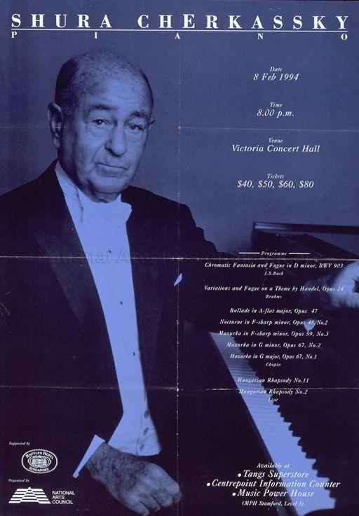 Shura Cherkassky Piano * 8 Feb 1994 * 8.00 pm