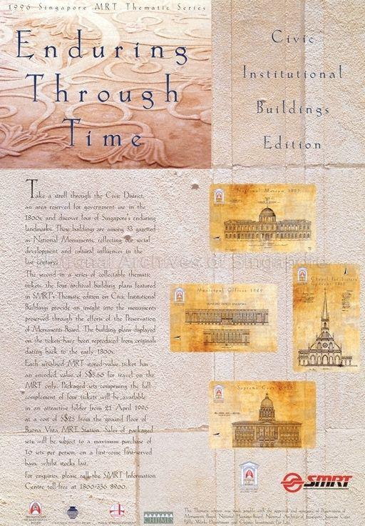 Enduring Through Time * Civil Institutional Building Edition * 1996 Singapore MRT Thematic Series.