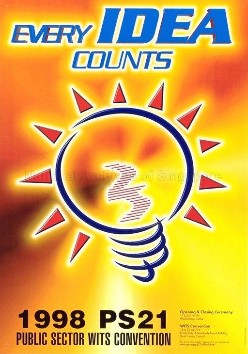 Every Idea Counts * 1998 PS21 Public Sector WITS Convention * Opening & Closing Ceremony 17 & 27 Nov 98 * World Trade Centre * WITS Convention * 18 to 25 Nov 98 * Productivity & Standards Board Building (Bukit Merah Central).