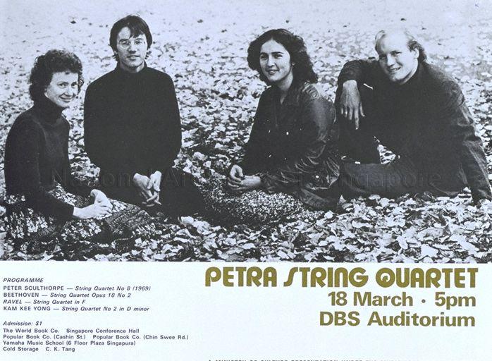 Petra String Quartet   : 18 March, 5 pm, DBS Auditorium