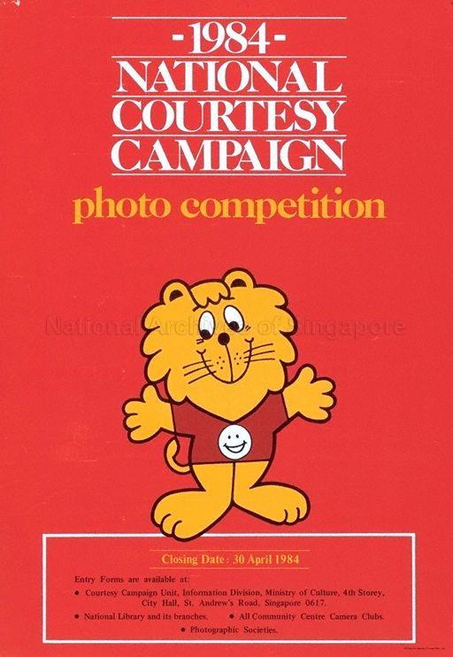 1984 National Courtesy Campaign  : photo competition, closing date : 30 April 1984.