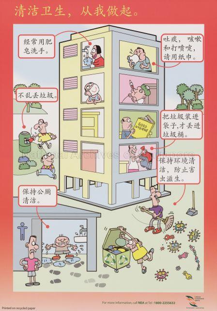 Good personal hygiene & cleanliness starts with me (Text in Chinese)