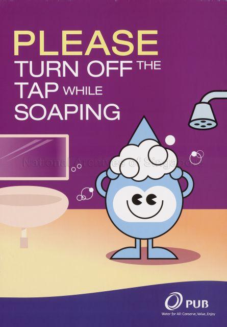 Please turn off the tap while soaping
