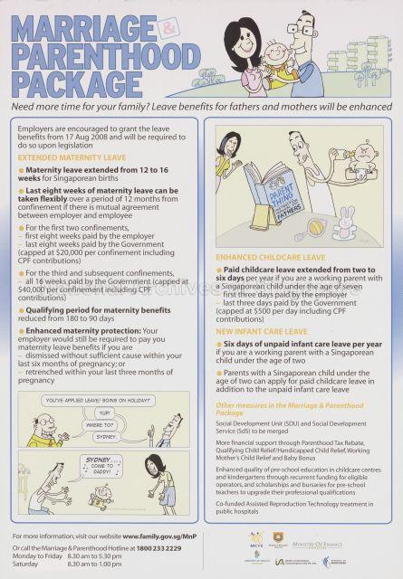 Marriage & Parenthood Package.  Need more time for your family? Leave benefits for fathers and mothers will be enhanced.