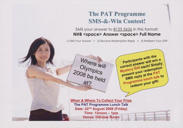 The PAT Programme.  SMS-&-Win Contest!