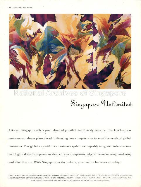 Singapore Unlimited, an Economic Development Board (EDB)’s initiative. Artwork by artist Sarkasi Said.