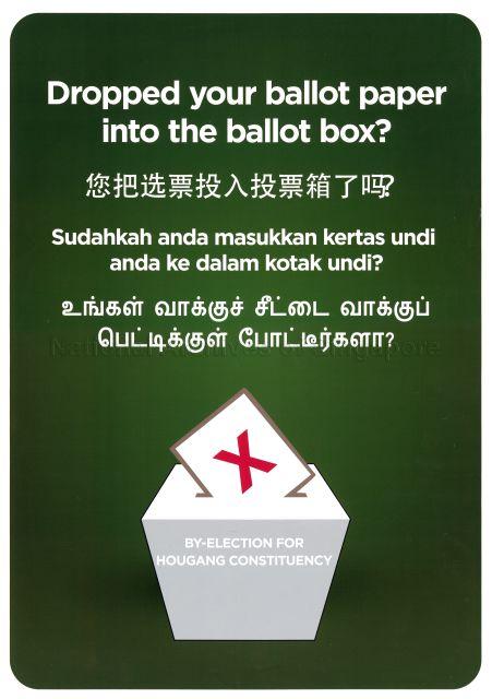 Dropped the ballot paper into the ballot box